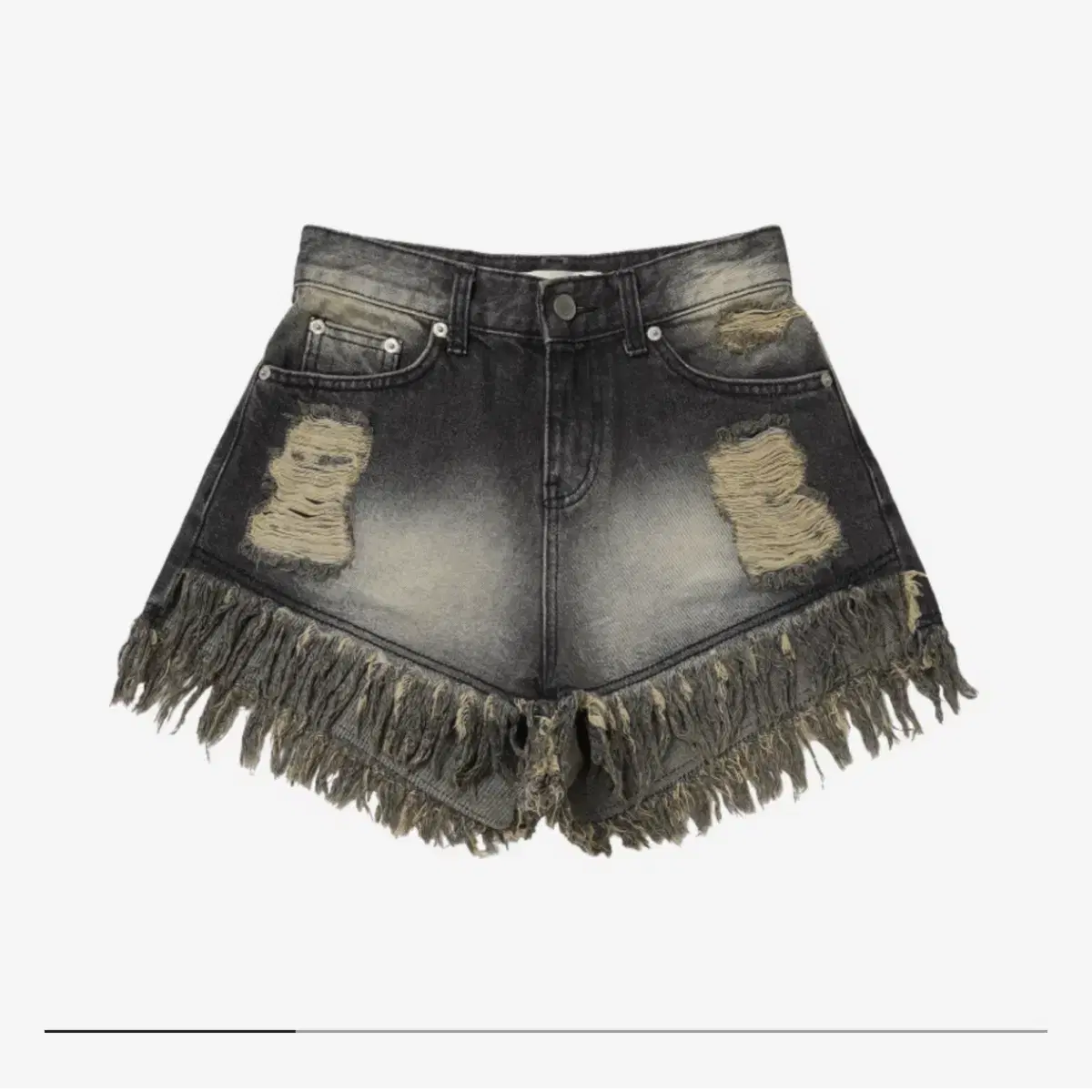 Bohemian Destroyed Denim Long Skirt Gray S #보헴서,#보헤미안